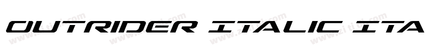 Outrider Italic Ital字体转换